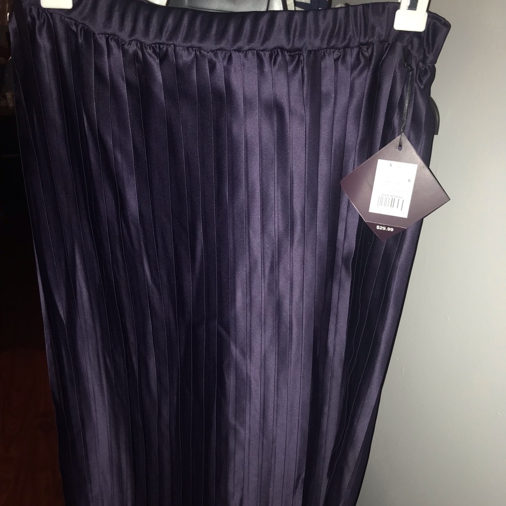 Purple pleated skirt